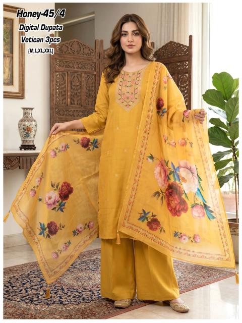 Desi kudi vatican silk 3pcs kurtis wholesale